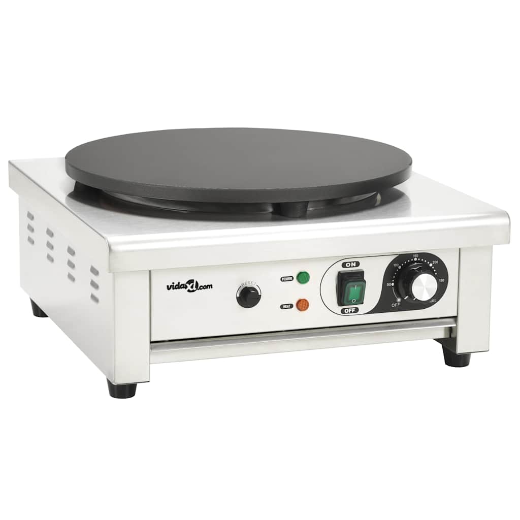 vidaXL Elektryczna naleśnikarka z wysuwaną tacą, 40 cm, 3000 W