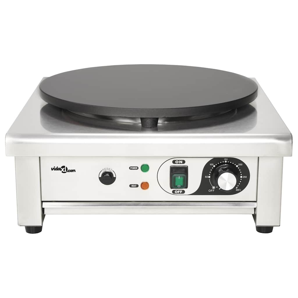 vidaXL Elektryczna naleśnikarka z wysuwaną tacą, 40 cm, 3000 W