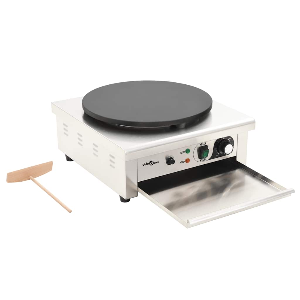 vidaXL Elektryczna naleśnikarka z wysuwaną tacą, 40 cm, 3000 W