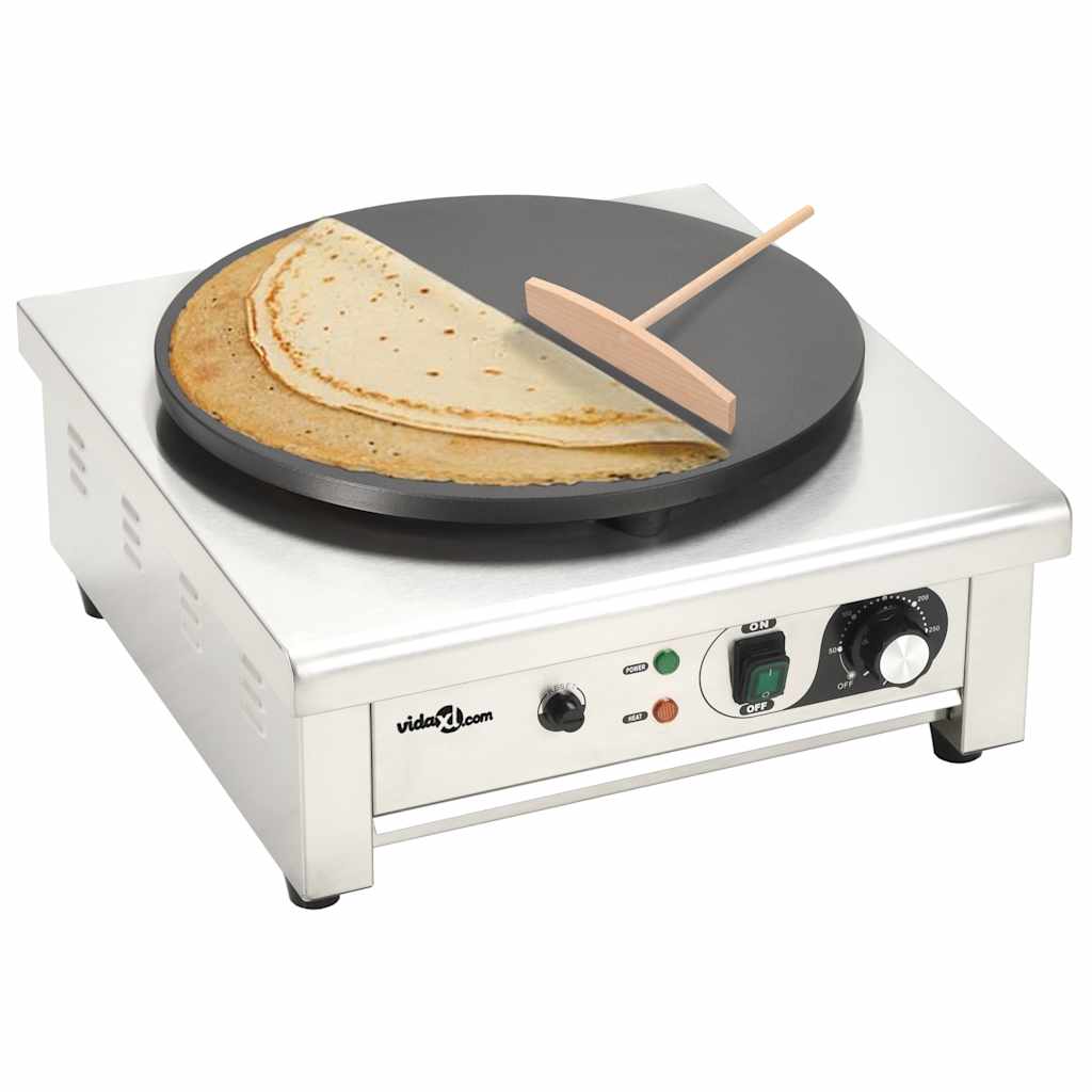 vidaXL Elektryczna naleśnikarka z wysuwaną tacą, 40 cm, 3000 W