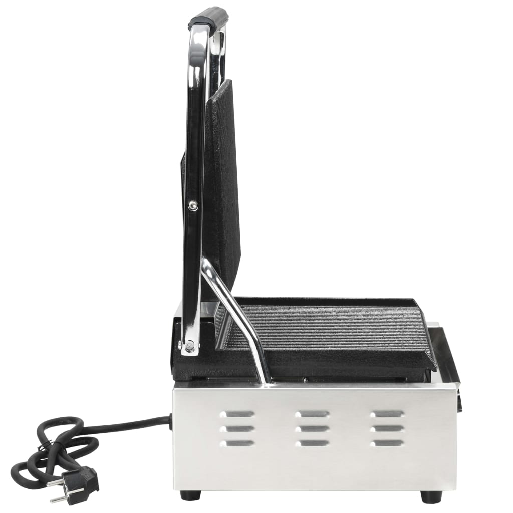 vidaXL Opiekacz do panini, żebrowany, 2200 W, 43x30,5x20 cm