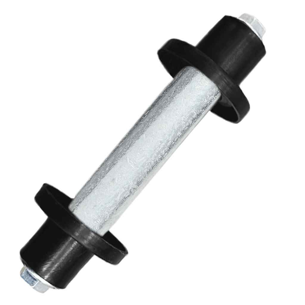 vidaXL Koło do taczki z osią, pełne, poliuretan, 4.00-8, 390 mm
