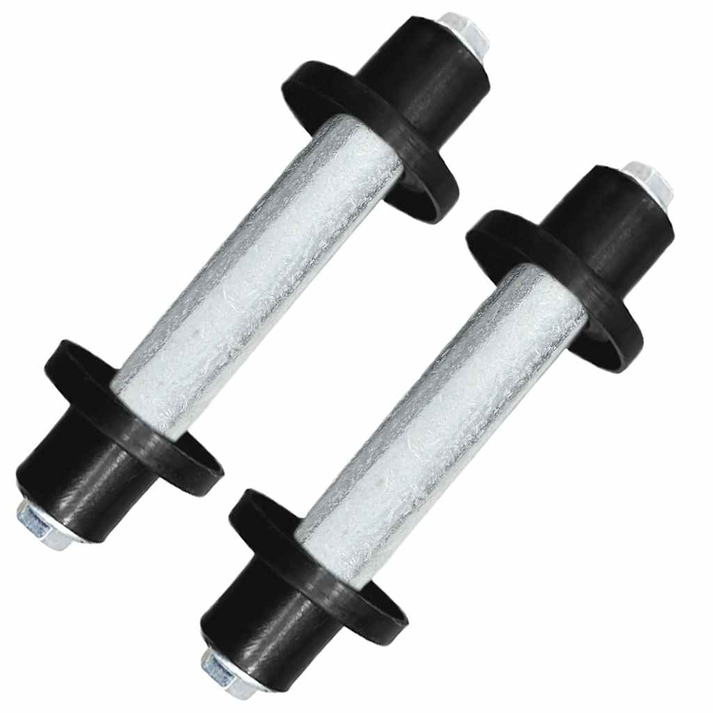 vidaXL Koła do taczki z osią, 2 szt., pełne, poliuretan, 4.00-8 390 mm