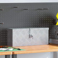 vidaXL Aluminiowa skrzynia, 48,5 x 14 x 20 cm, srebrna