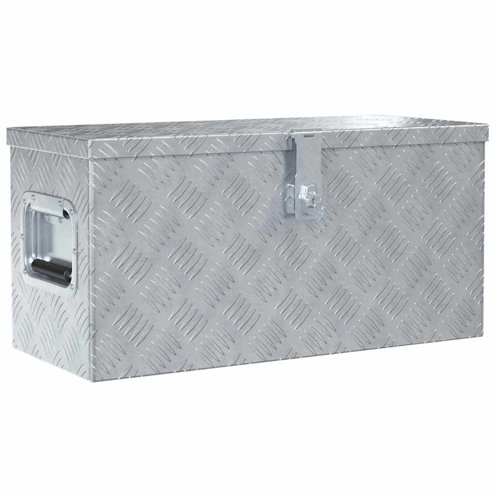 vidaXL Aluminiowa skrzynia, 61,5 x 26,5 x 30 cm, srebrna