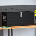 vidaXL Aluminiowa skrzynia, 70 x 24 x 42 cm, trapezowa, srebrna