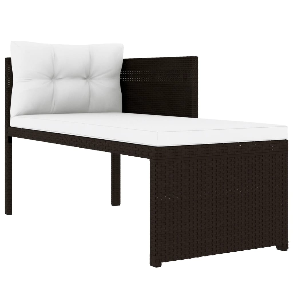 vidaXL 4-cz. zestaw wypoczynkowy do ogrodu, rattan PE, brązowy