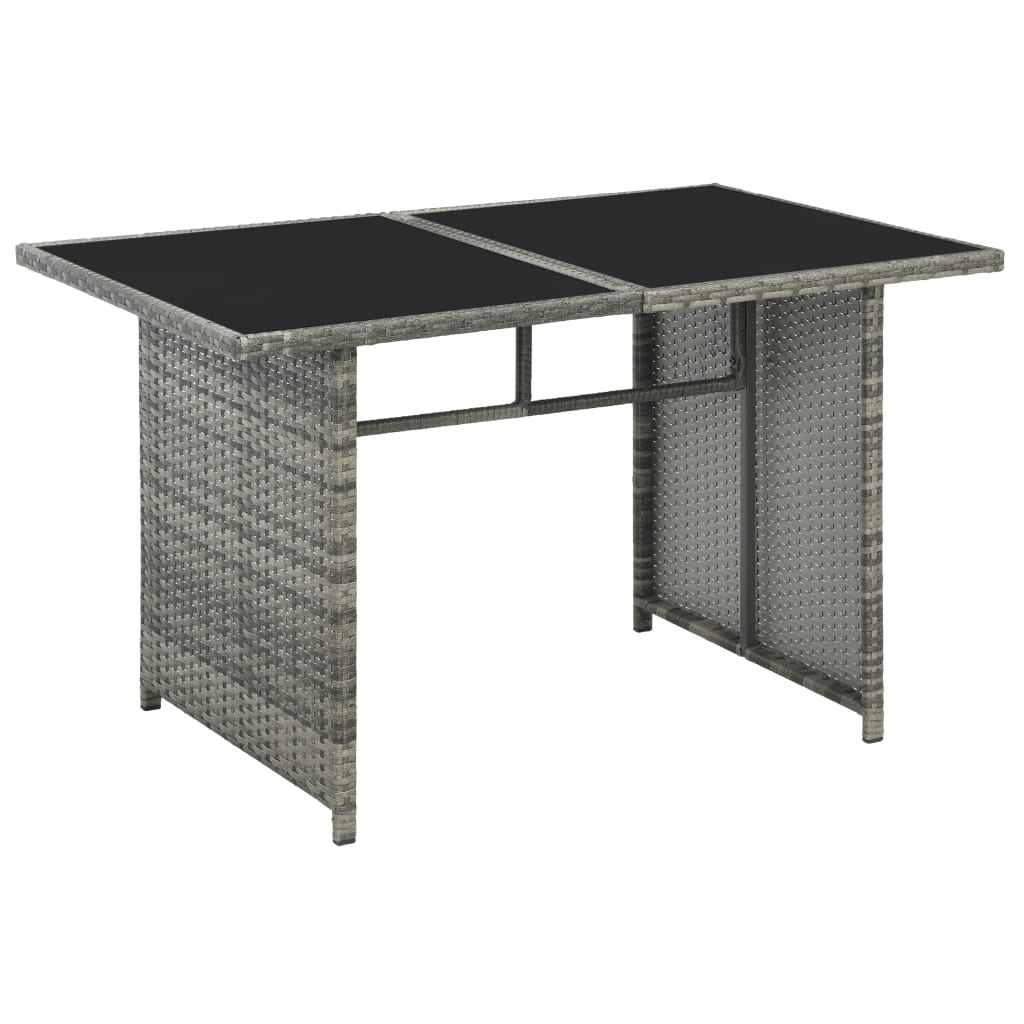 vidaXL 10-cz. zestaw wypoczynkowy do ogrodu, poduszki, rattan PE szary