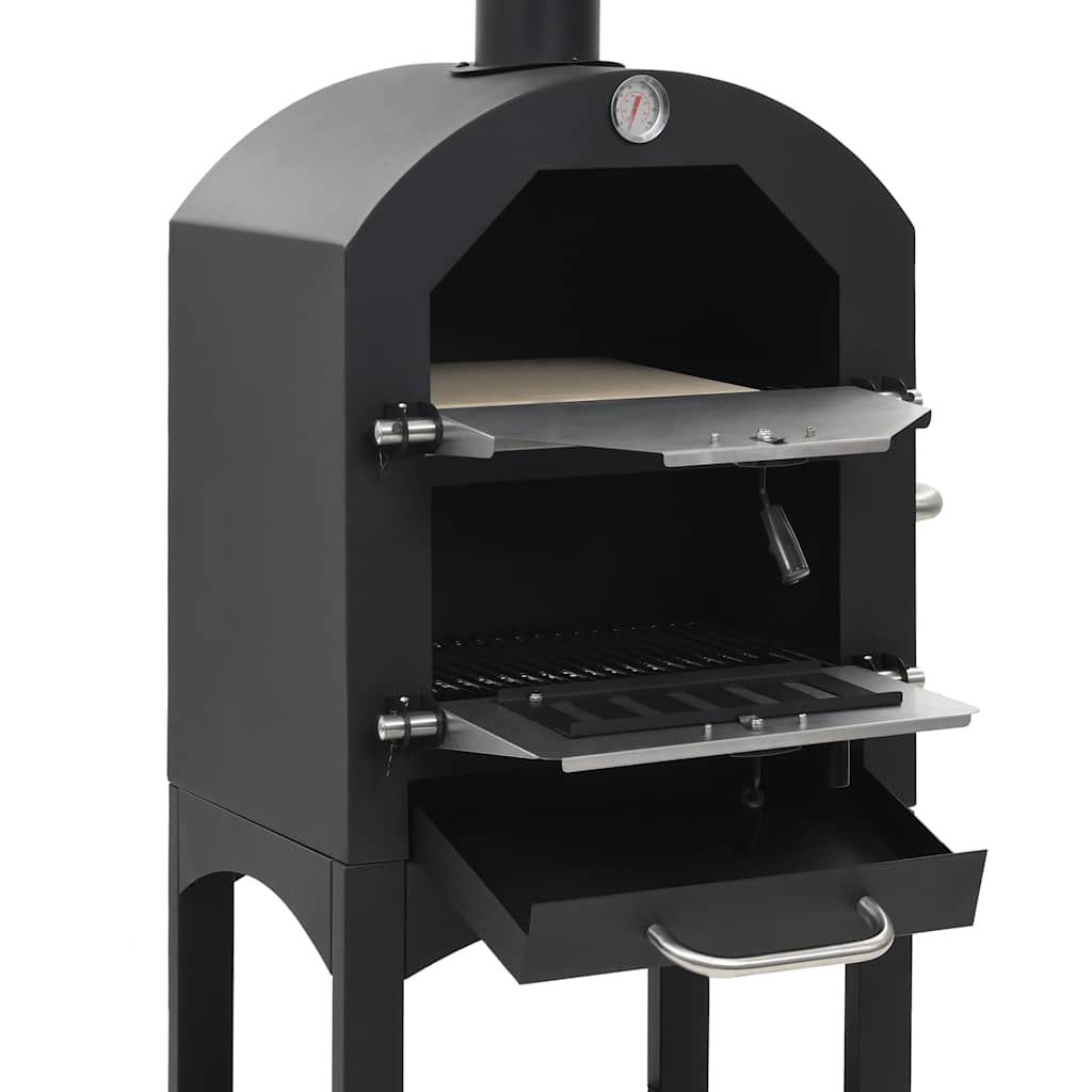 vidaXL Piec do pizzy z kamieniem z gliny ogniotrwałej