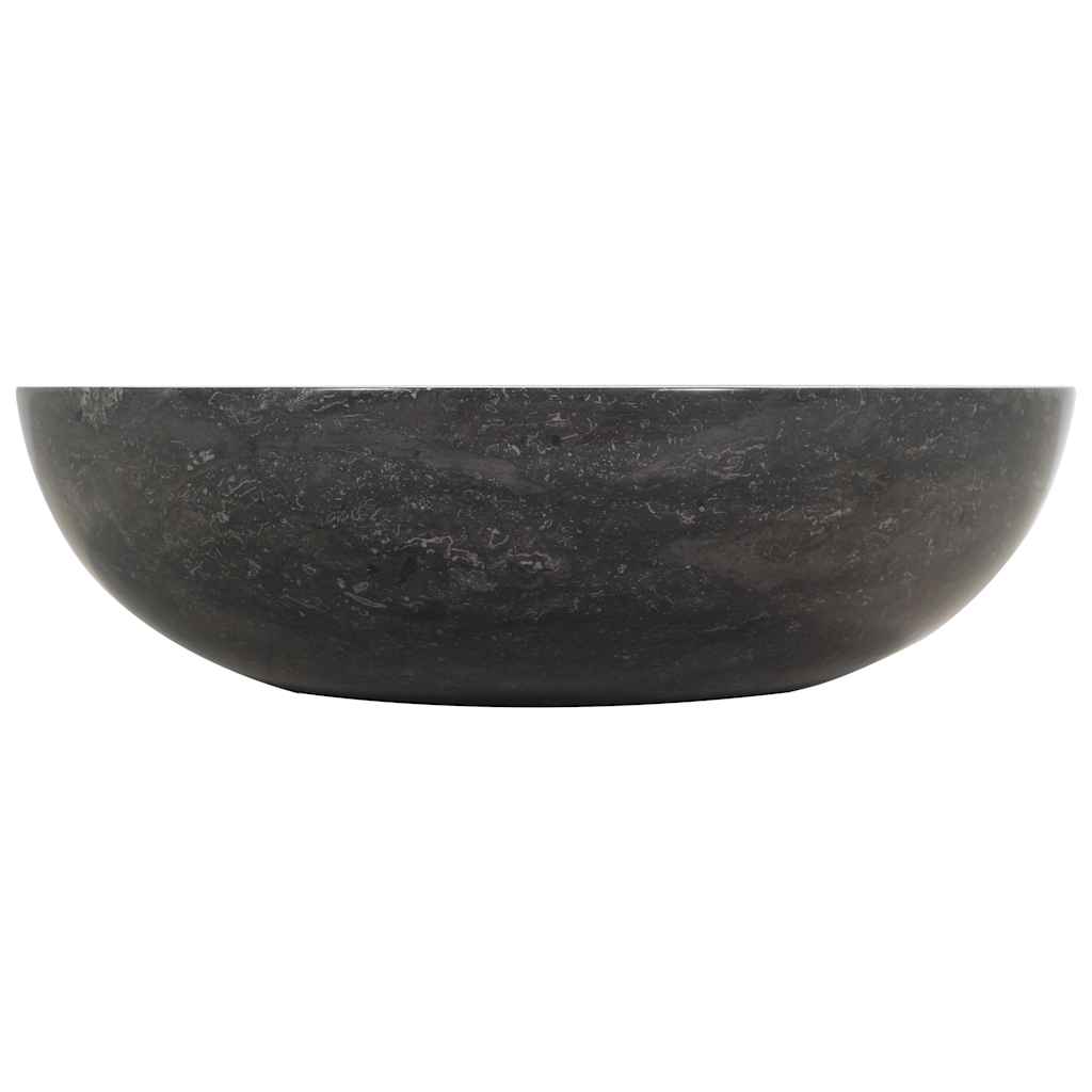 vidaXL Umywalka, 40 x 12 cm, marmurowa, czarna