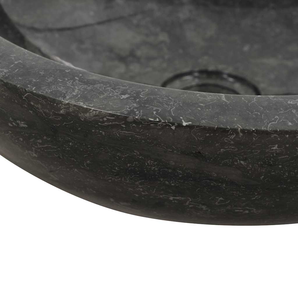 vidaXL Umywalka, 40 x 12 cm, marmurowa, czarna