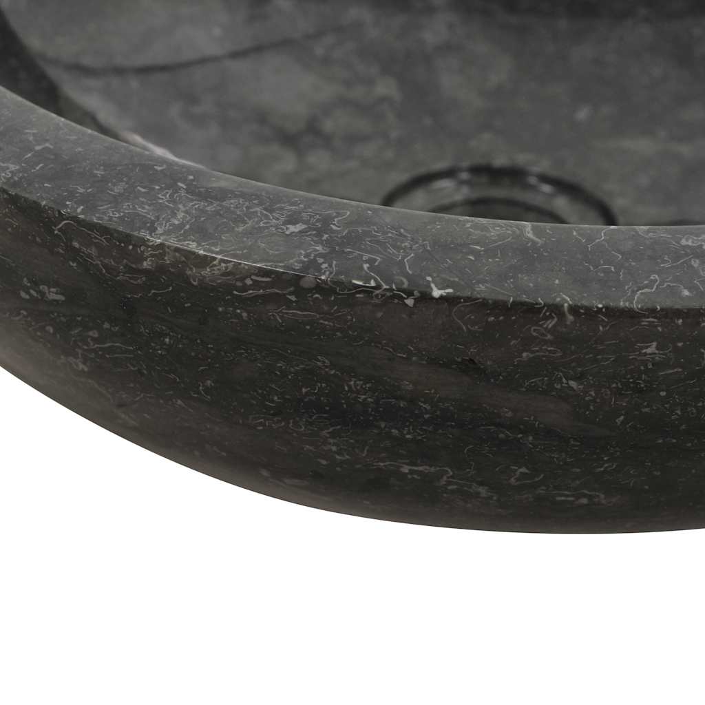 vidaXL Umywalka, 40 x 12 cm, marmurowa, czarna