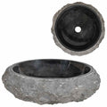 vidaXL Umywalka, 40 x 12 cm, marmurowa, czarna