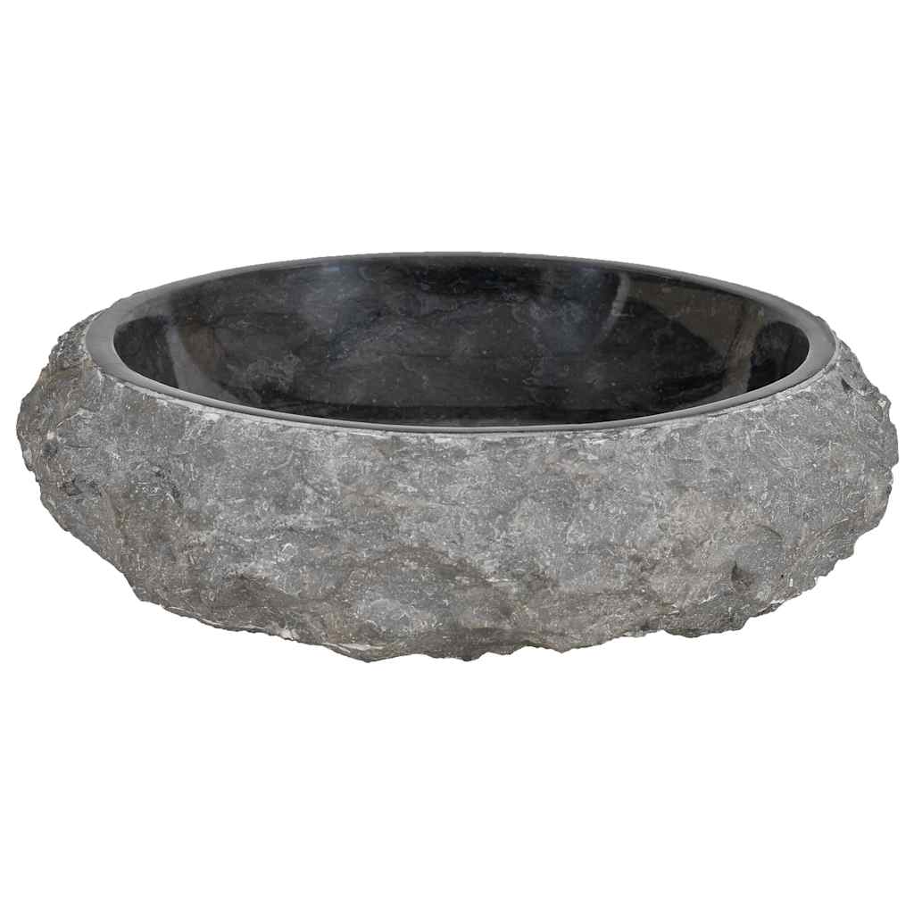 vidaXL Umywalka, 40 x 12 cm, marmurowa, czarna