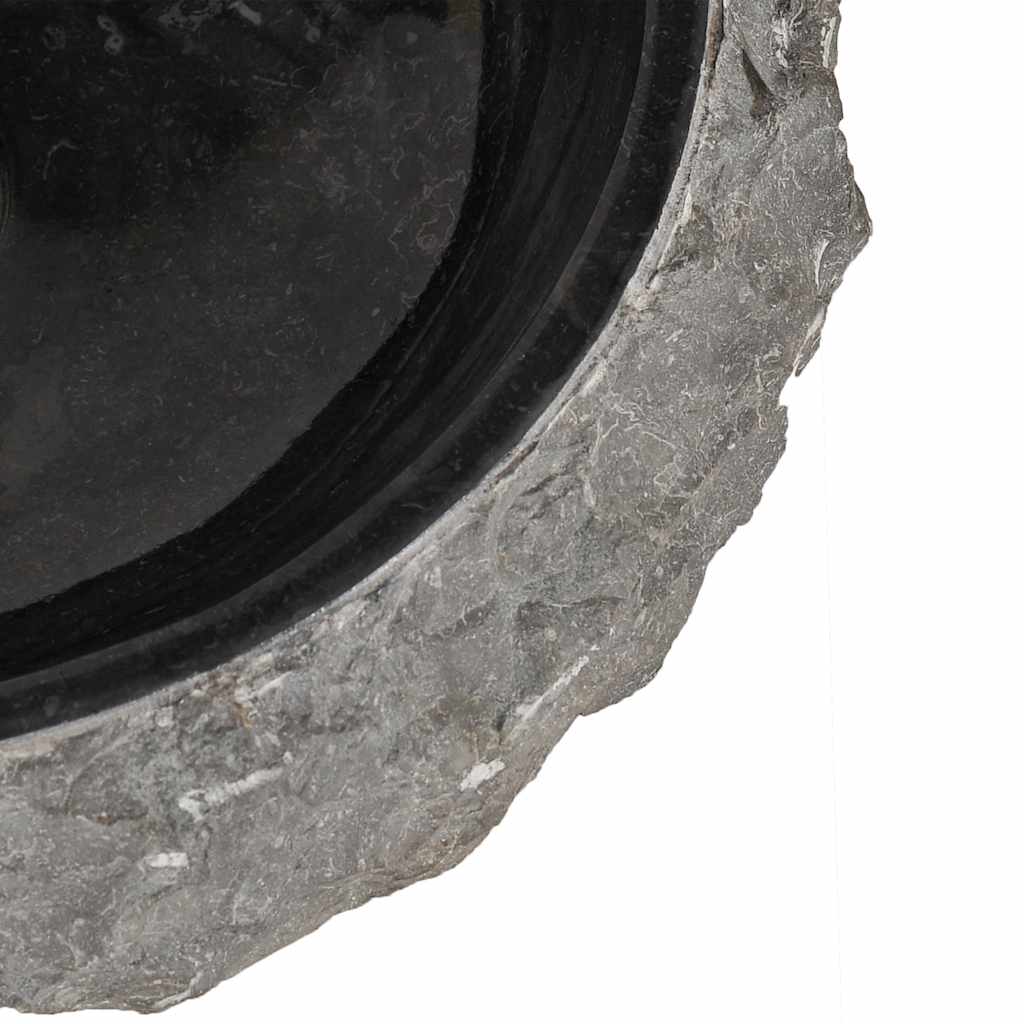 vidaXL Umywalka, 40 x 12 cm, marmurowa, czarna