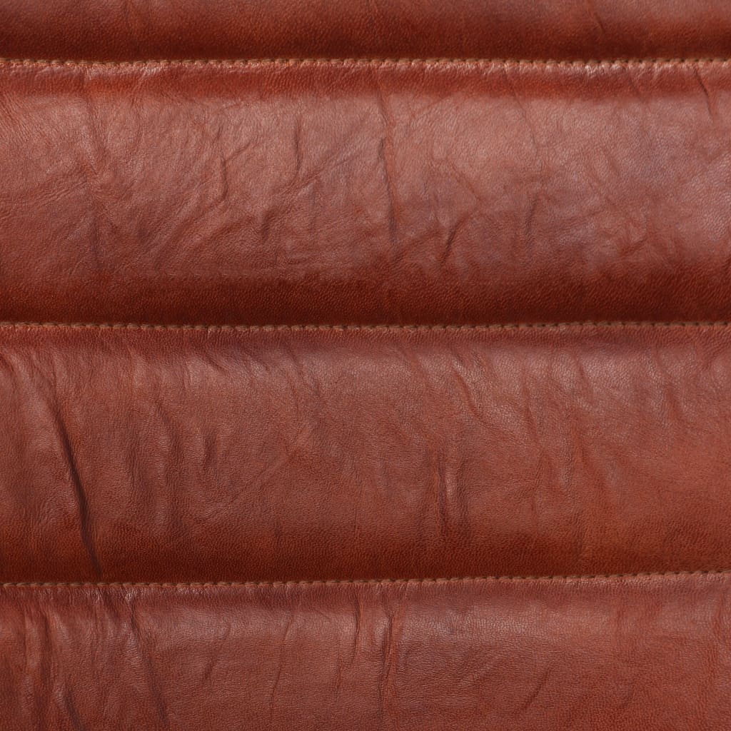 vidaXL Krzesła stołowe, 4 szt., brązowe, skóra naturalna