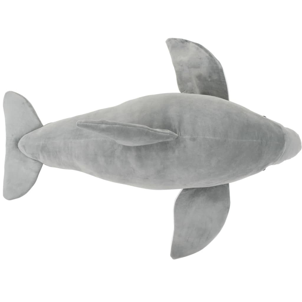 vidaXL Pluszowy delfin przytulanka, szary