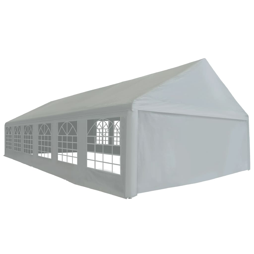 vidaXL Namiot imprezowy z PE, 6 x 12 m, szary