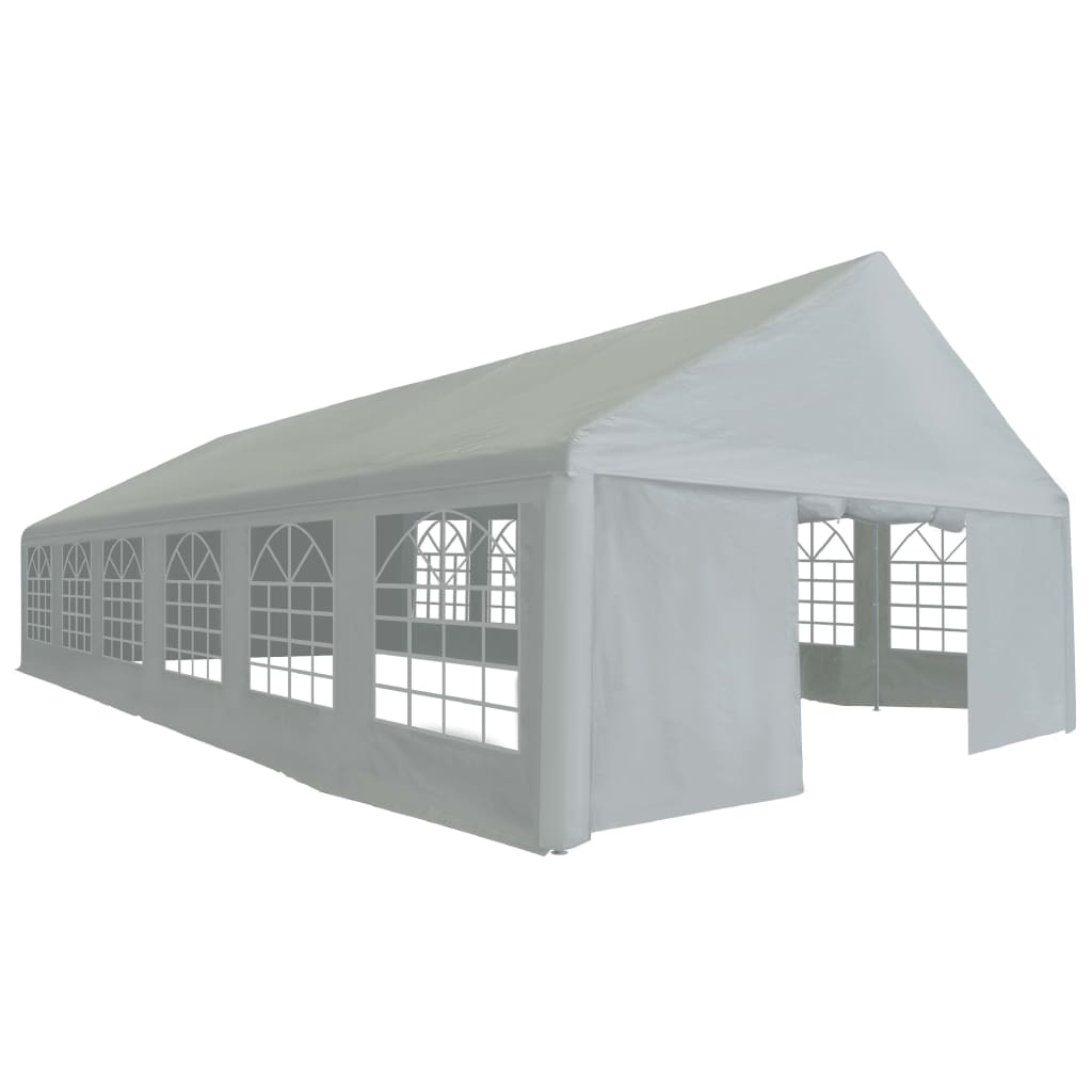 vidaXL Namiot imprezowy z PE, 6 x 12 m, szary