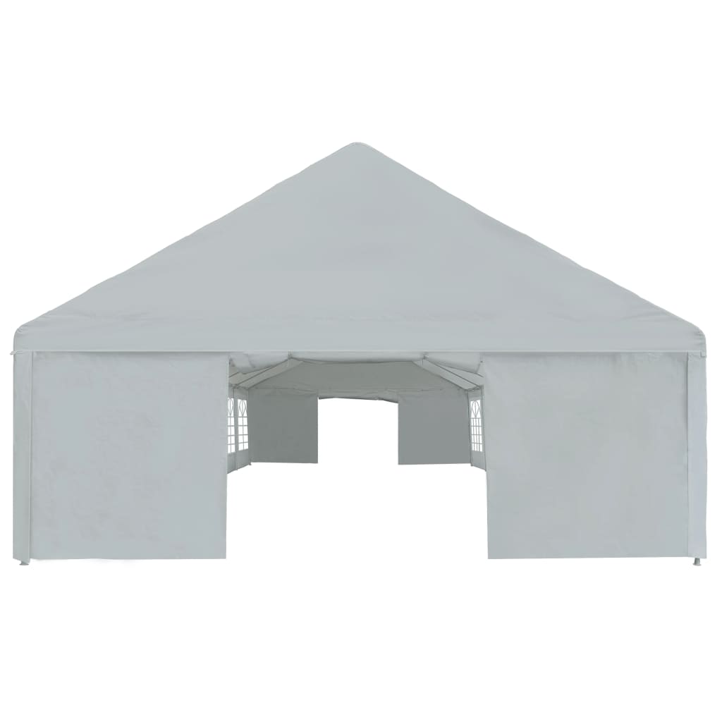 vidaXL Namiot imprezowy z PE, 6 x 12 m, szary