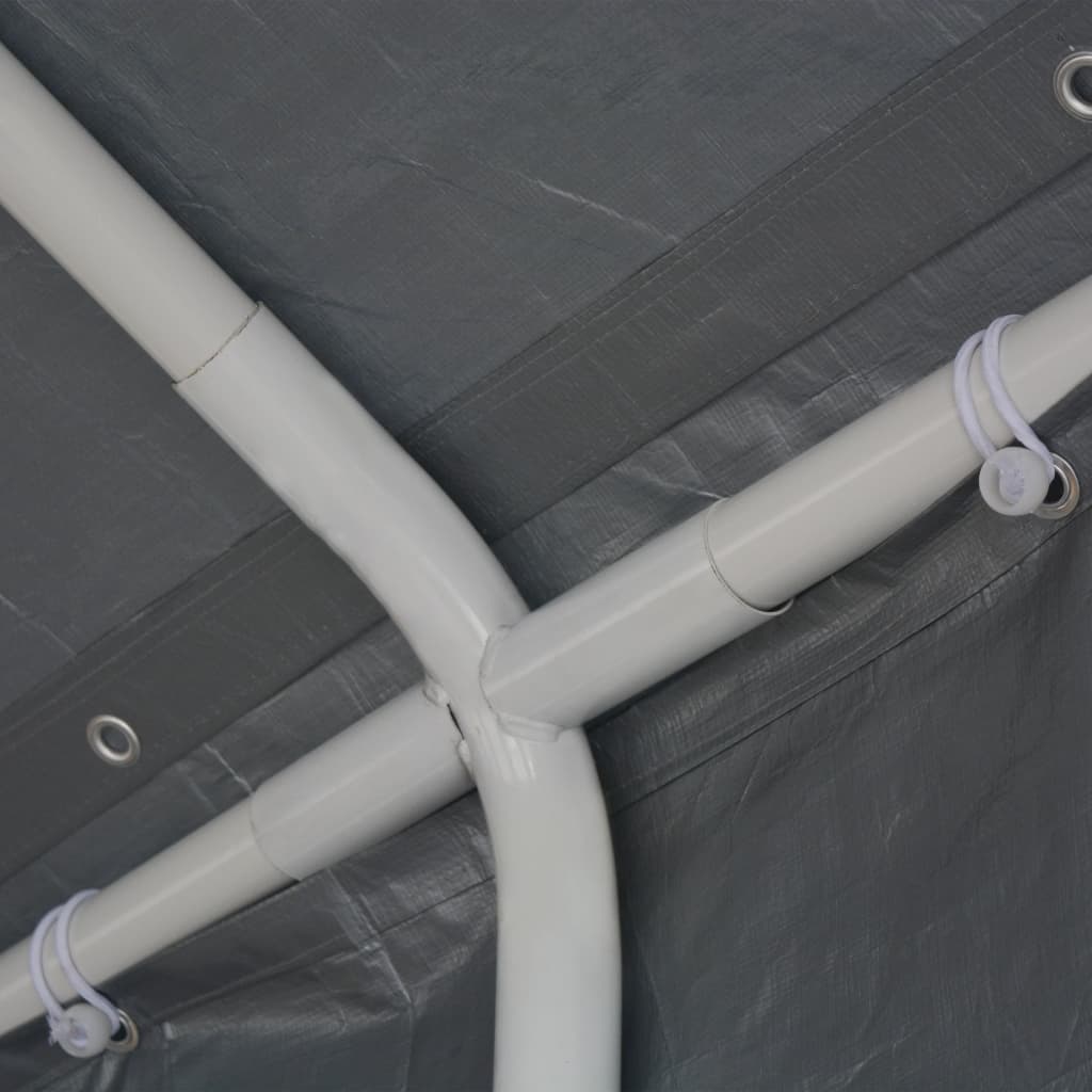 vidaXL Namiot imprezowy z PE, 6 x 12 m, szary