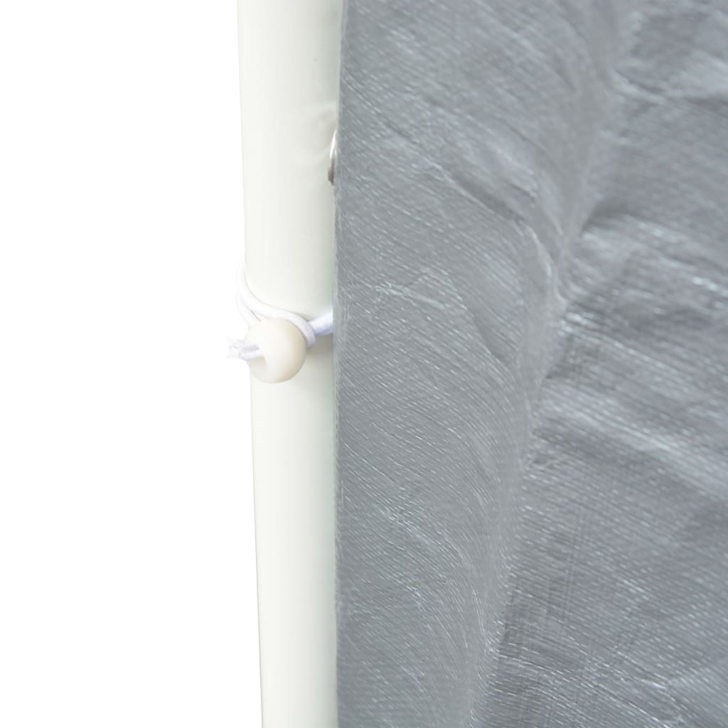 vidaXL Namiot imprezowy z PE, 6 x 12 m, szary