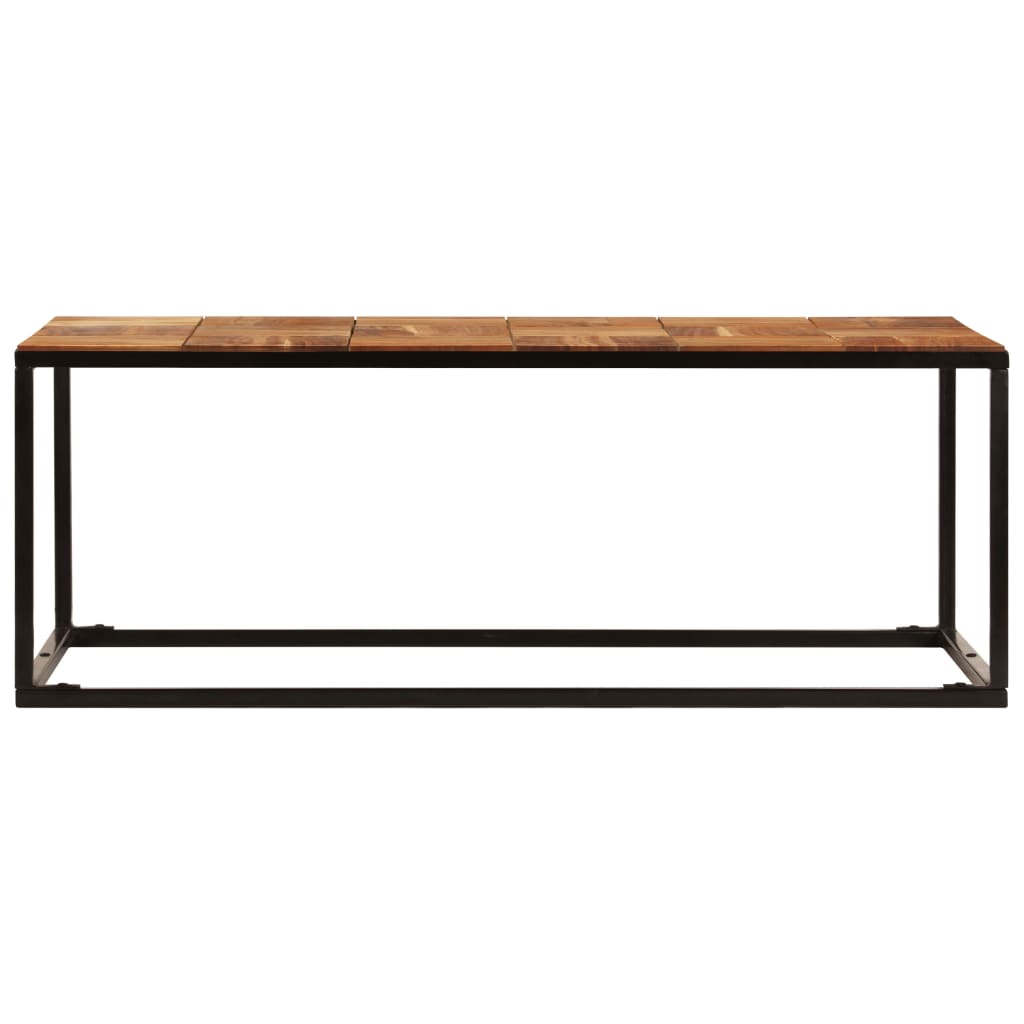 vidaXL Stolik kawowy z drewna akacjowego i stali, 110x60x40 cm