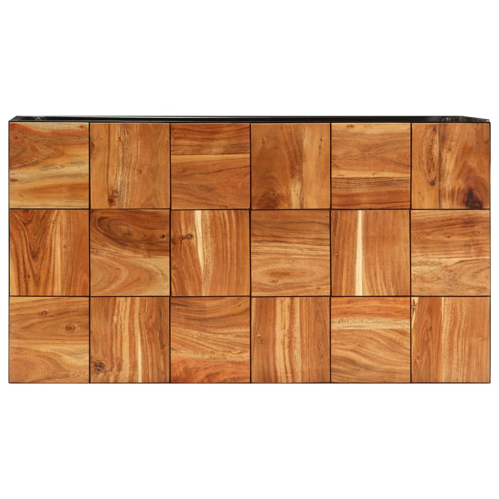 vidaXL Stolik kawowy z drewna akacjowego i stali, 110x60x40 cm