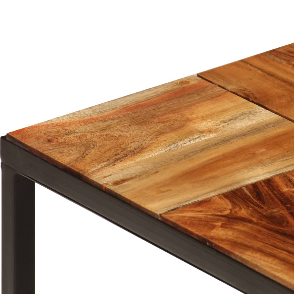 vidaXL Stolik kawowy z drewna akacjowego i stali, 110x60x40 cm