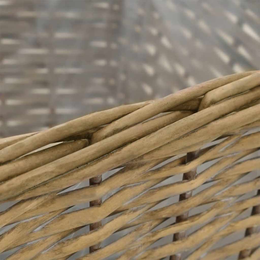 vidaXL Podwyższone donice na kwiaty, 3 szt., wiklinowe z wyściółką PE