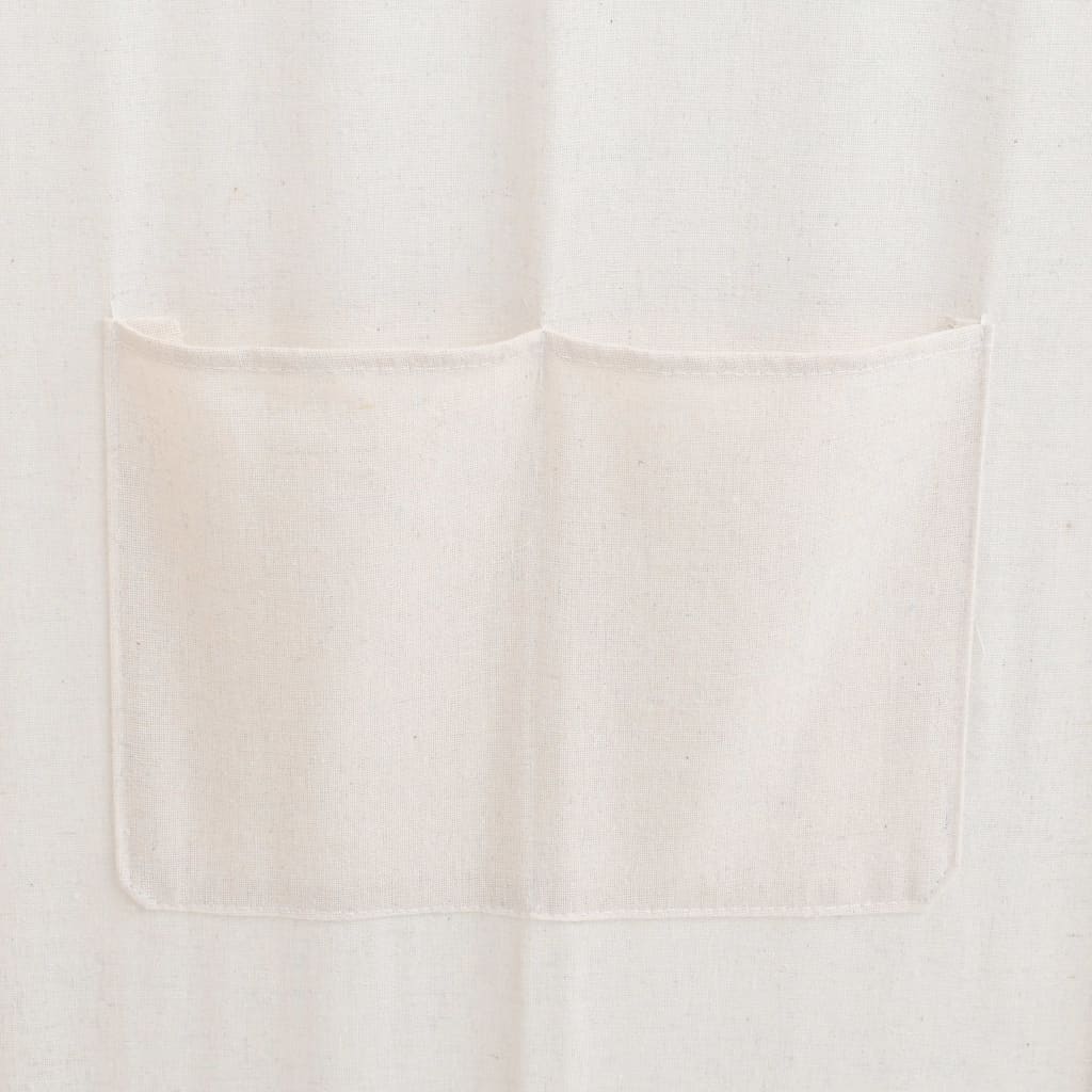 vidaXL Parawan 5-panelowy, kremowy, 200 x 170 x 4 cm, tkanina