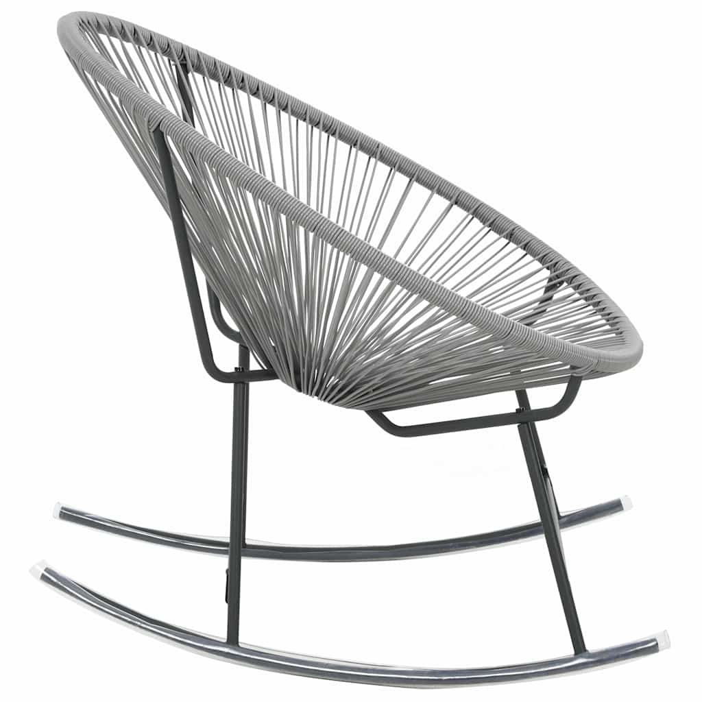 vidaXL Bujane krzesło ogrodowe, szare, rattan PE