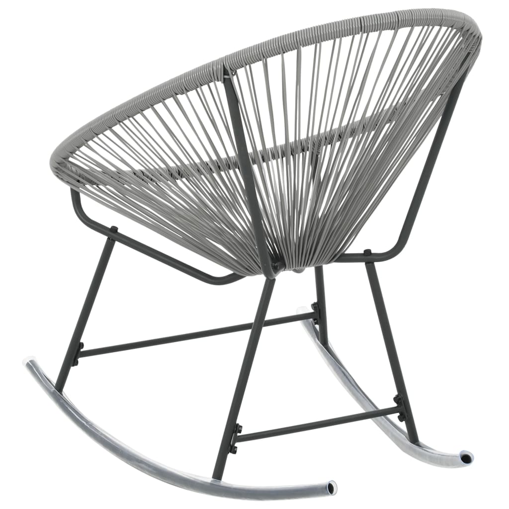 vidaXL Bujane krzesło ogrodowe, szare, rattan PE