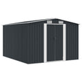 vidaXL Szopa ogrodowa, 257 x 298 x 178 cm, metal, antracytowa