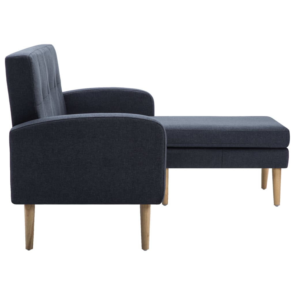 vidaXL Sofa w kształcie L, obita tkaniną, 186x136x79 cm, ciemnoszara