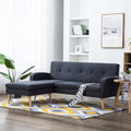 vidaXL Sofa w kształcie L, obita tkaniną, 186x136x79 cm, ciemnoszara