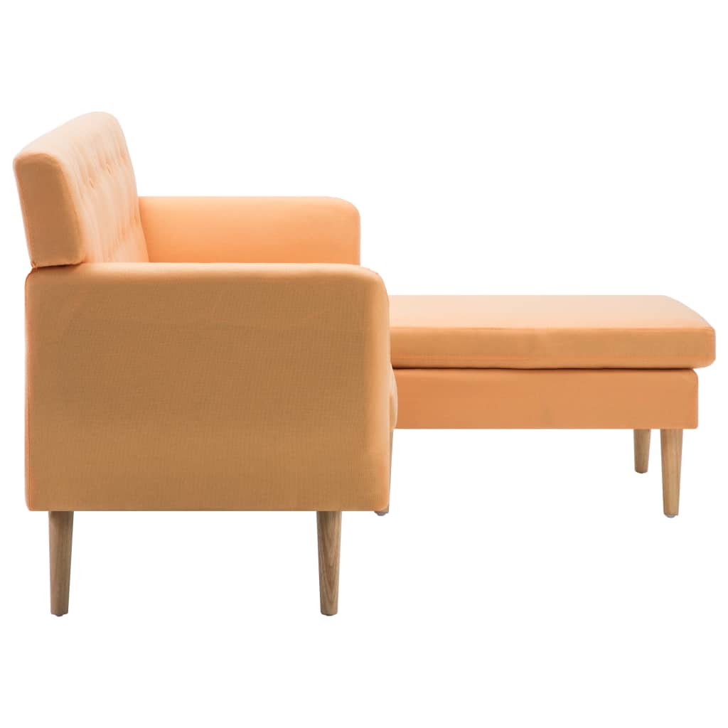 vidaXL Sofa z leżanką, obita tkaniną, 171,5x138x81,5 cm, pomarańczowa