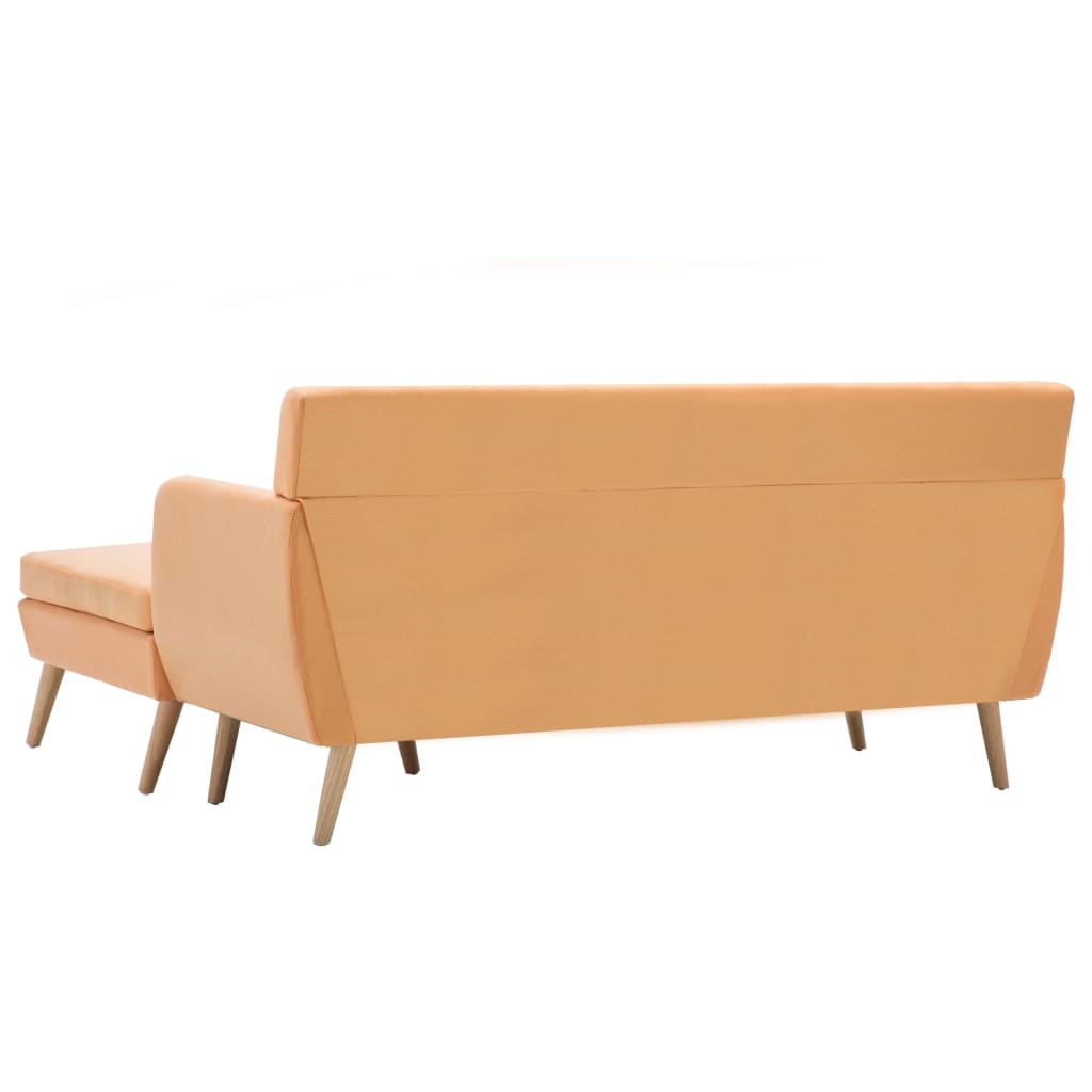 vidaXL Sofa z leżanką, obita tkaniną, 171,5x138x81,5 cm, pomarańczowa