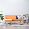 vidaXL Sofa z leżanką, obita tkaniną, 171,5x138x81,5 cm, pomarańczowa