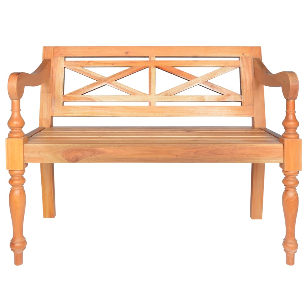 vidaXL Ławka Batavia, 98 cm, lite drewno mahoniowe, jasnobrązowa
