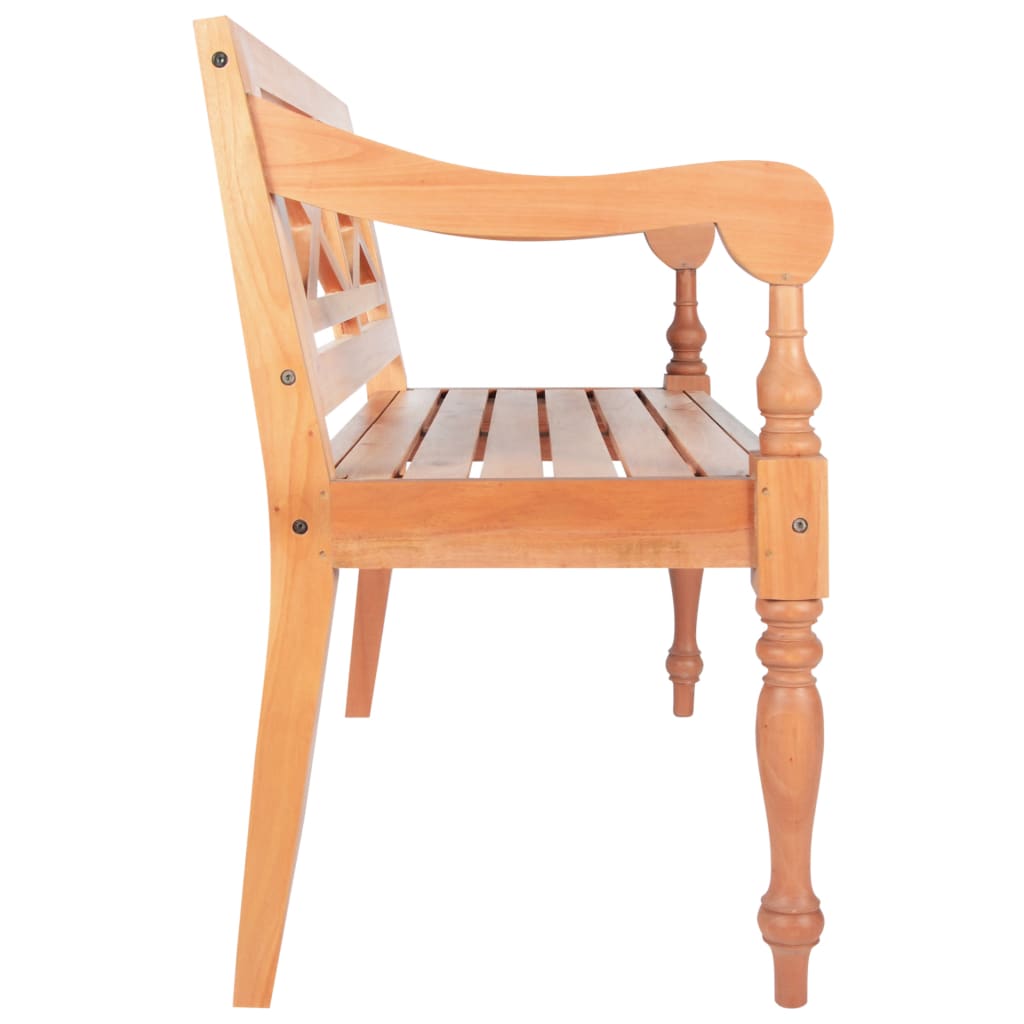 vidaXL Ławka Batavia, 98 cm, lite drewno mahoniowe, jasnobrązowa