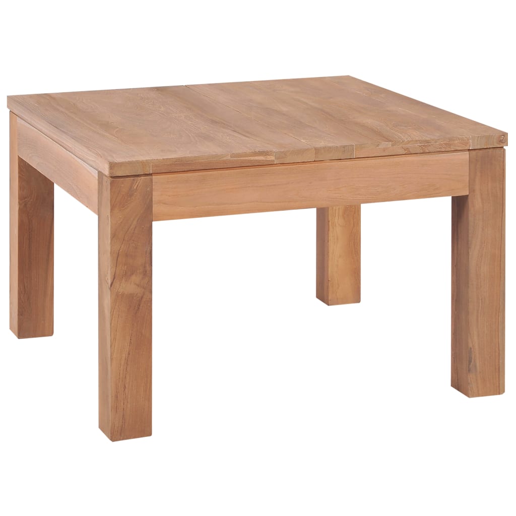 vidaXL Stolik kawowy z litego drewna tekowego, naturalny, 60x60x40 cm