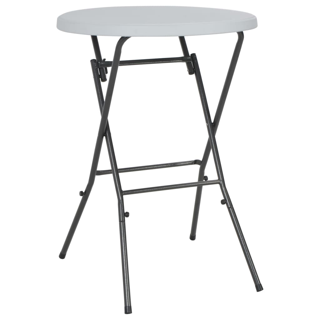 vidaXL Składany stolik barowy, biały, 80 x 110 cm, HDPE