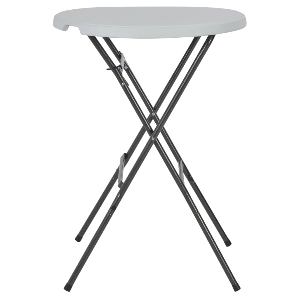 vidaXL Składany stolik barowy, biały, 80 x 110 cm, HDPE