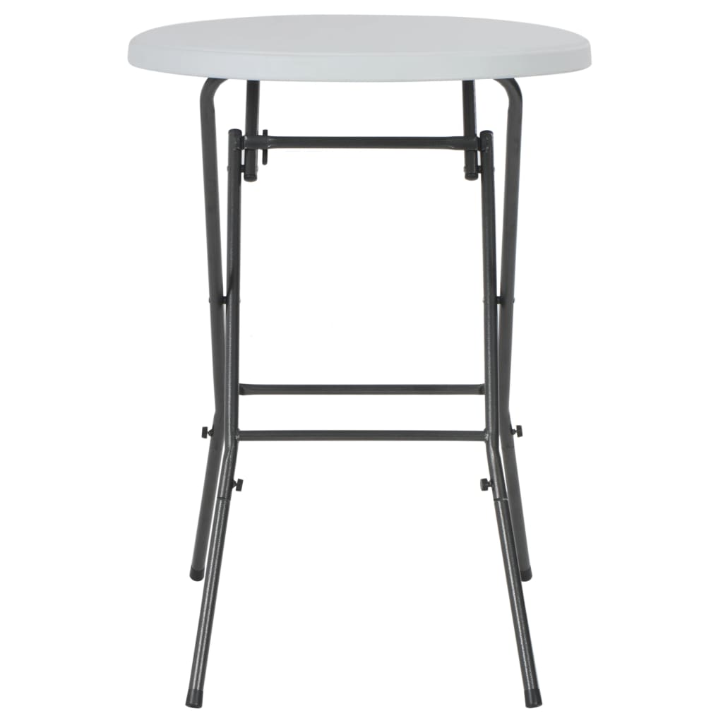 vidaXL Składany stolik barowy, biały, 80 x 110 cm, HDPE