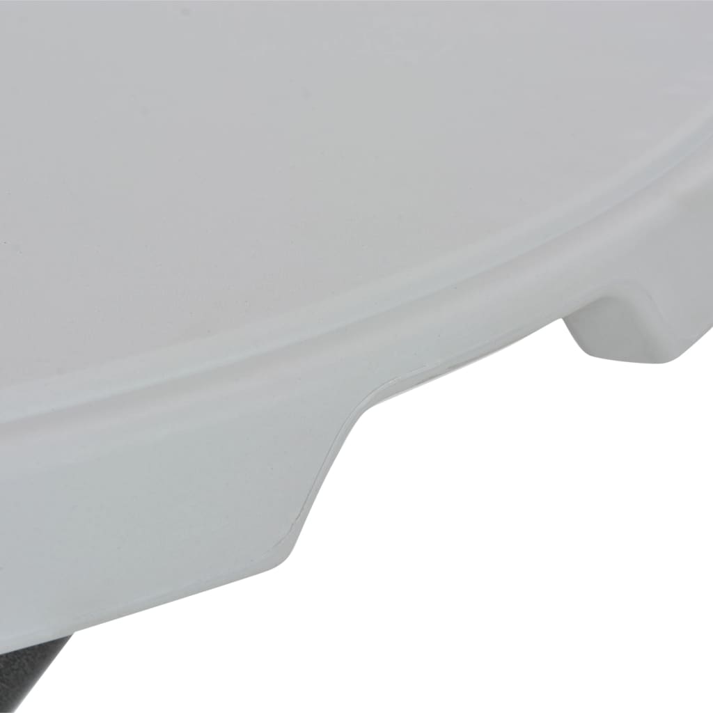 vidaXL Składany stolik barowy, biały, 80 x 110 cm, HDPE