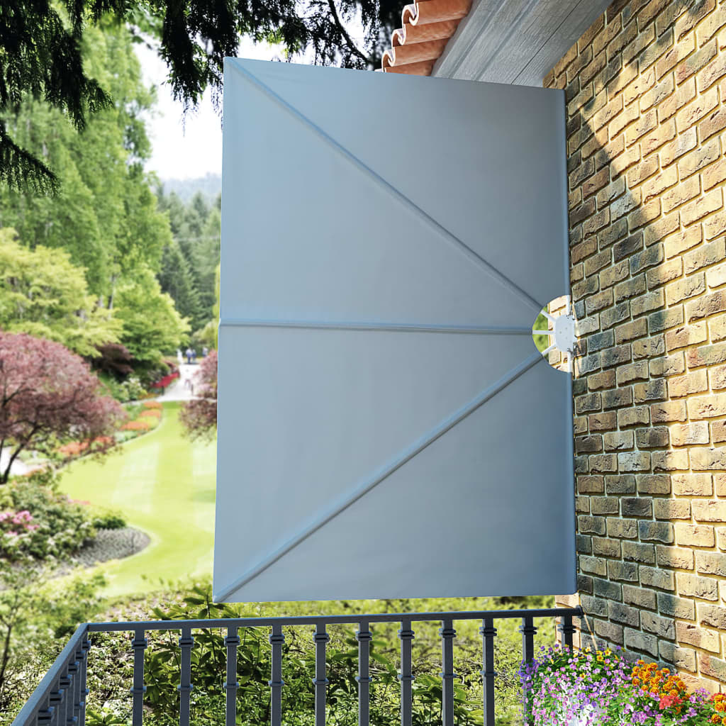 vidaXL Składany parawan tarasowy, szary, 240x160 cm