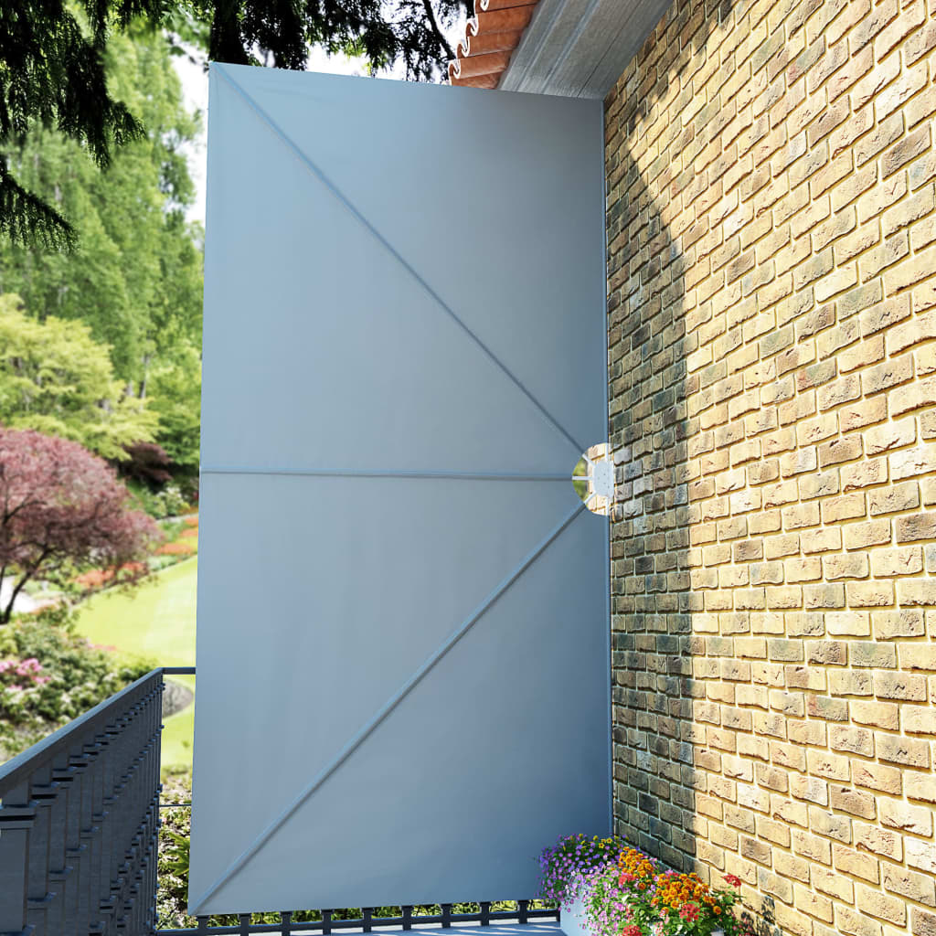 vidaXL Składany parawan tarasowy, szary, 400x200 cm
