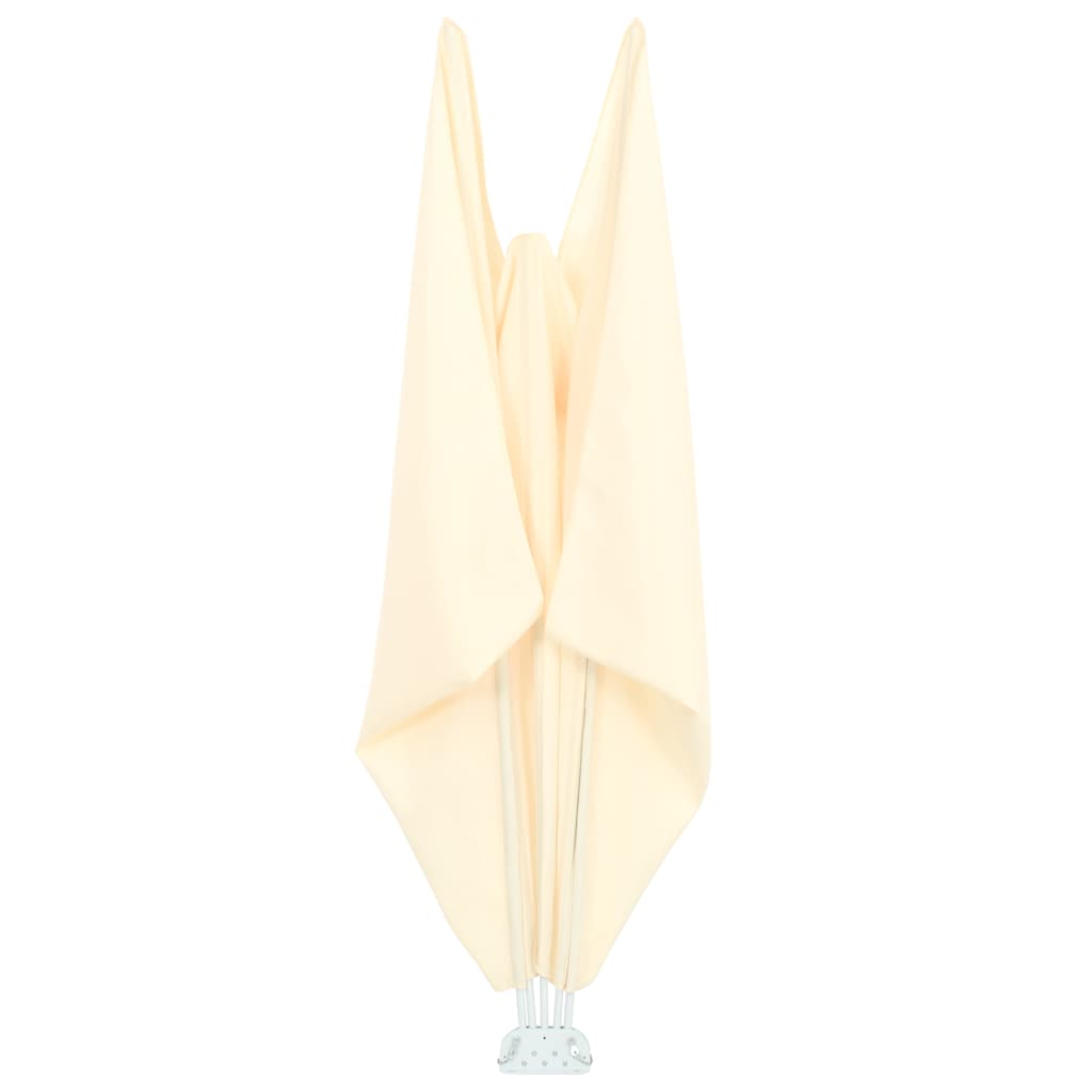 vidaXL Składany parawan tarasowy, kremowy, 300x150 cm