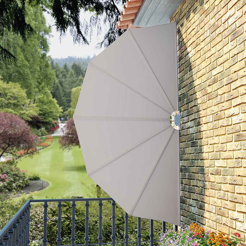 vidaXL Składany parawan tarasowy, kremowy, 160 cm